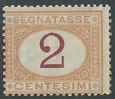 1870-74 REGNO SEGNATASSE 2 CENT MNH ** - I38-7 - Taxe