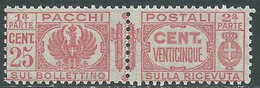 1927-32 REGNO PACCHI POSTALI 25 CENT MNH ** - I8-6 - Postal Parcels