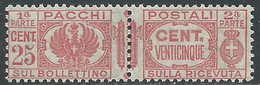 1927-32 REGNO PACCHI POSTALI 25 CENT MNH ** - I16-9 - Postal Parcels