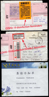 Belgium To China Cover, COVID-19 Epidemic Disinfection DOUBLE Friendly Reminders+Examination Notification - Storia Postale