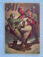 Deutsche Reich III.Reich 3.Reich Postkarte Italien Und Deutschland Propaganda ORIGINALE Postkarte Selten - Cartas