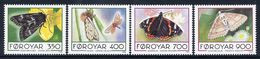 FAROE ISLANDS 1993 Butterflies  MNH / **.  Michel 252-55 - Isole Faroer