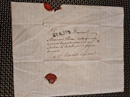 LETTRE MARQUE STRASS STRASBOURG POUR SAINT BENOIT DU SAUT - ....-1700: Precursori