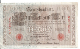 ALLEMAGNE 1000 MARK 1910 VF+ P 44 - 1000 Mark