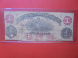 ETATS-UNIS-VIRGINIA 1$ 1862  Circuler(L.8) - Virginia