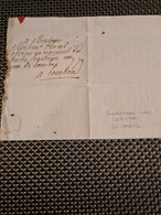 LETTRE DE PASSAY  MARQUE A SEC BONNETABLE POUR BOURBON  OFFICER AU REGIMENT DES GARDES - ....-1700: Precursori