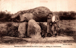 N°95121 -cpa Saint Benoit Du Sault -dolmen De L'assebonneau- - Dolmen & Menhirs