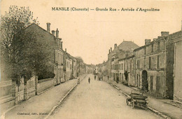 Mansle * La Grande Rue * Arrivée D'angoulême * Automobile Voiture Ancienne - Mansle