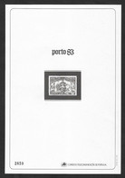 Portugal 1983 Souvenir Proof Porto 83 Infante D. Henrique Official Black Print Prince Henry The Navigator - Ensayos & Reimpresiones