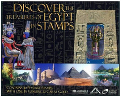 Egypt 2004 Complete Stamp Booklet - Discover The Treasures Of Egypt In Stamp - 30 Stamps Including One In 22 Carat Gold. - Ungebraucht