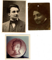 Lot De 3 Petites Photographies D' Armand Bonnetain Sculpteur Et Médailleur Belge - Né à Bruxelles 1883 Mort à Uccle 1973 - Célébrités