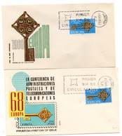 Delcampe - 2 Sobres De Primer Dia Con Dibujos Diferentes - FDC