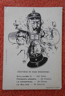 Cpa Guerre 14-18 Ww1 1wk  Caricature France Deutschland Propaganda  Kaiser - Guerre 1914-18