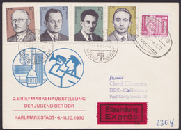 Pionierpostamt Dessau: 2589/2, Seltene Bedarfskarte Per Eilboten, 7.5.81, Ankunft - Covers & Documents