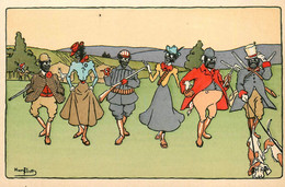 Harry ELIOTT * CPA Illustrateur Art Nouveau Jugendstil * Chasse Chasseurs Hunt Hunting * Négritude Nègre Noir Black - Elliot