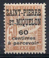 Saint PIERRE & MIQUELON Timbre Taxe N°17* Neuf Charnière TB Cote 3.75€ - Strafport