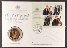 COIN COVER 2018 1 OZ Gold Proof Coin And First Day Cover For The Royal Wedding Of 'Harry And Meghan'. C/w C.O.A. And Pap - Autres & Non Classés