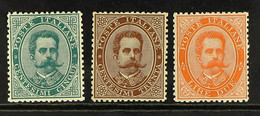 1879 5c, 30c And 2l., Sassone 37, 41 & 43, Fine Mint, The 5c And 2l. Are Never Hinged, With Sorani Certificate. Cat €245 - Non Classés