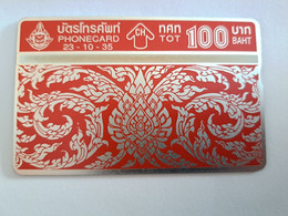 THAILAND   100 BATH  SERIE 230D / MINT L & G CARD         **10634** - Thaïland