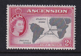 Ascension: 1956   QE II - Pictorial    SG60    2d    MH - Ascension (Ile De L')