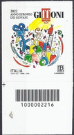 Italia / Italien 2022 Anno Dei Giovani Con Codice A Barre / Jahr Der Jugend Mit Strichkode - Bar Codes