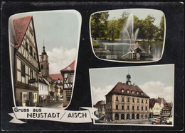 D-91413 Neustadt A.d.Aisch - Alte Ansichten - Straßenansicht - Rathaus - Cars - VW Käfer - VW Bus - Nice Stamp "Cept" - Bad Windsheim