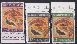 VATICANE 1967 - MNH - Mi 533-535 - Neufs