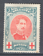 België Nr 132 X Cote €11 (2 Scans) - 1914-1915 Croix-Rouge