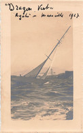 CPA Photo - Bateaux Le Dragon Vert - Régate à Marseille En 1927 - Voilier - Veleros