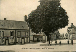 Brinon Sur Sauldre * La Place Du Marronier * Arbre * Hôtel Et Café Du Dauphin - Brinon-sur-Sauldre