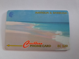 ANTIGUA & BARBUDA $ 20  BARBUDA PINK SAND BEACH          ANT-17C  CONTROL NR: 17CATC      NEW C&W LOGO **10686** - Antigua E Barbuda
