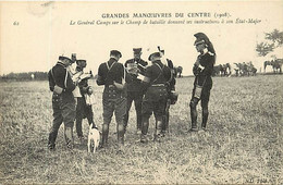 Themes Div-ref LL528-militaires Militaria- Grandes Manoeuvres Du Centre -1908-le General Camps Sur Le Champ De Bataille - Manoeuvres
