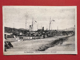 Cartolina - La Maddalena - Stazione Torpediniere E Motoscafi - 1920 Ca. - Sassari