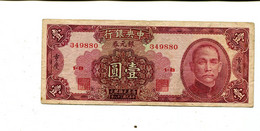 CHINA CHUNGKING 1 DOLLAR 1949 VF - China