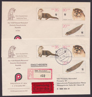 U 7, 2x Zudruck "Philatelie 1987", 1x *, 1x O - Enveloppes - Neuves