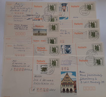 P 107/9, 11 Versch. Karten, Untersch. Verwendungen, Auch Ausland Etc. - Postcards - Used
