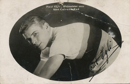 Real Photo Paul Egli Born In Durnten World Champion Cyclist 1933 Weltmeister Fahrt Caironi Rad - Cham