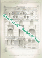 3 PLANS DESSINS 1899 PARIS 16° IMMEUBLE 4 AVENUE D IENA ARCHITECTE SCHOELLKOPF Hôtel Sanchez De Larragoiti - Parigi