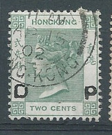 1900. HONG KONG. Victoria TWO CENTS. Overprinted D P  -  AVA 31501 - Used Stamps