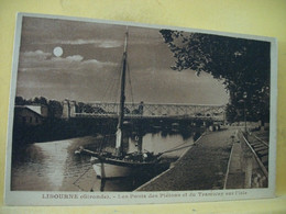 33 6429 CPA 1931 - 33 LIBOURNE - LES PONTS DES PIETONS ET DU TRAMWAY SUR L'ISLE - (VUE AU CLAIR DE LUNE) - Libourne