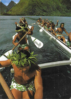 Tahiti, Grande Pirogue De Course (16 Hommes) De Tautira (GF3006) - Polynésie Française