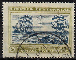 1923 Centenary Of Founding Of Liberia 5c Sc 211 / SG 468 / YT 196 / Mi 229 Used / Oblitéré / Gestempelt [mu] - Liberia