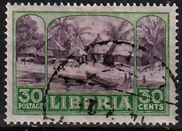1920 Village Scene Sc 189 / SG 408 / YT 174 / Mi 197 Used / Oblitéré / Gestempelt [mu] - Liberia