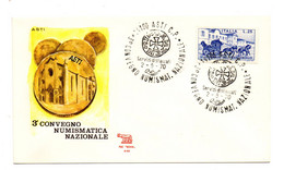 2-5-1970 3' Convegno Numismatico Nazionale- Asti - 1961-70: Marcophilia