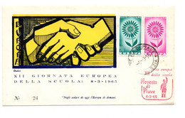 8-3-1965 XII  Giornata Europea Della Scuola - 1961-70: Marcophilia