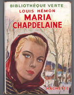 Hachette - Bibliothèque Verte Avec Jaquette -  Louis Hémon - "Maria Chapdelaine" - 1951 - #Ben&Vteanc - Biblioteca Verde