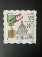 France 2021 Ordre De La Libération 80 Ans 2020 Surchargé Overprint Dernière Emission Dernières Feuilles Grand Format - Ungebraucht