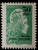 France 2020 Marianne L'Engagée Lettre Verte 20g Surchargée 50 Ans Gravés Dans L'Histoire Imprimerie ** - Unused Stamps