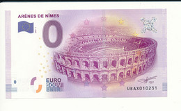 Billet Touristique  0 Euro - ARÈNES DE NÎMES - UEAX - 2017-1 - N° 10231 - Billet épuisé - Other & Unclassified