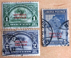 Selection Of Used/Cancelled 1928 Stamps From Liberia Official Issue No CL-1301 - Liberia